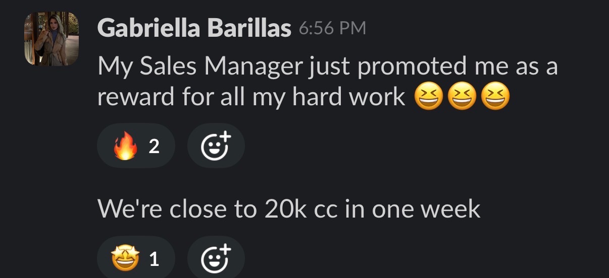 Gabriella promoted, 20k in one week